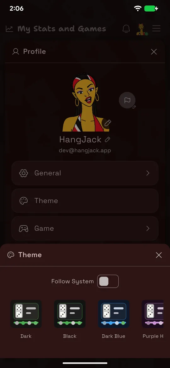 The HangJack theme picker